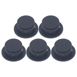 5pcs Surf Leash Plug Replacement Round Board Cup Plug for Surfboard Longboard Black