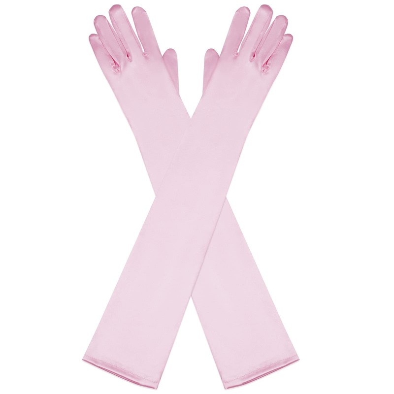 Wobe Long Opera Party 20s Satin Gloves Stretchy Adult Size