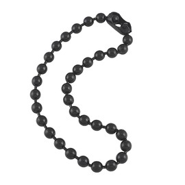 DragonWeave 9.5mm Extra Large Gunmetal Steel Ball Chain Mens Necklace with Extra Durable Color Protect Finish - 16 inches