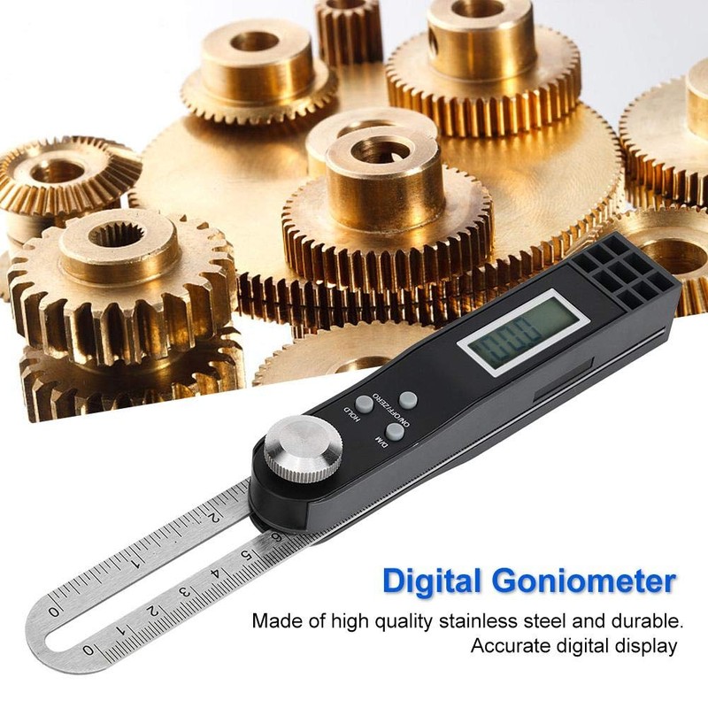 Digital T Protractor Digital Protractor and Goniometer 0~360°, Stainless Steel