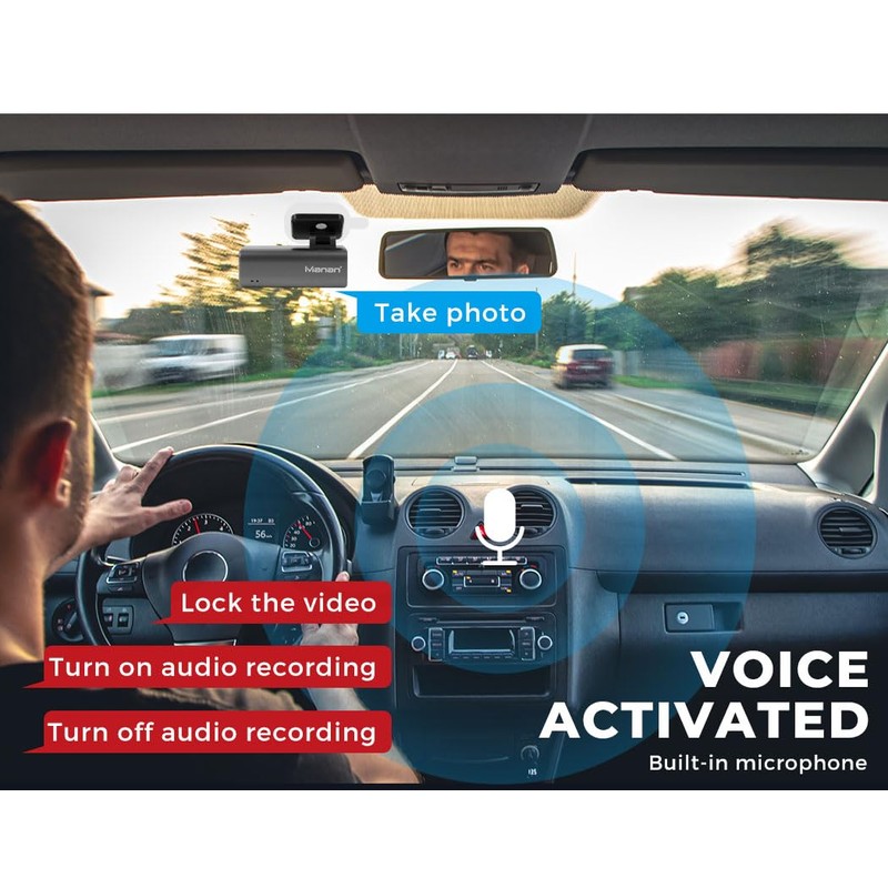 Manan Dash Camera 4K WiFi UHD Front Car Recorder Voice