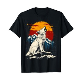 Wolf Graphic Tee Forest Nature Mountains Adventure Vintage T-Shirt