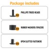 WARRIORLAND Pack of 12 Black Chicago Screws, DIY Screw Kits