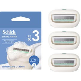 Schick(シック) Styling Partner Moisture Soap Shaver Replacement Blades (3-pack) for Body Hair Removal, Physique