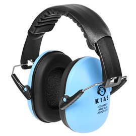 KIAS Children's Soundproof Earmuffs, Cute Design, Live, Cinema, Autism, Hearing Sensitivity, Protection Measures (Blue), blue