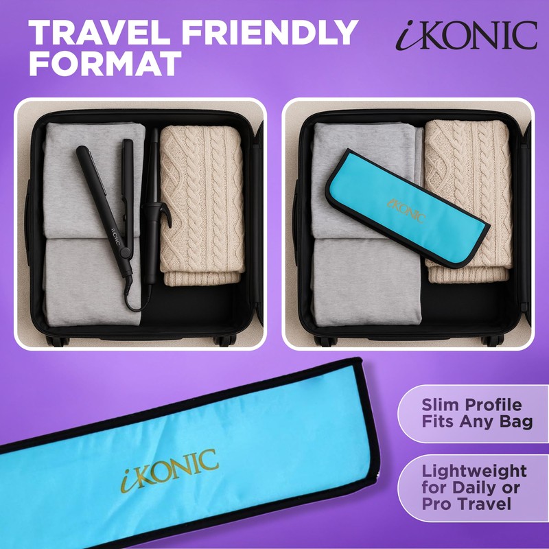 IKONIC Heat Resistant Hair Tools Travel Bag - Compact Storage