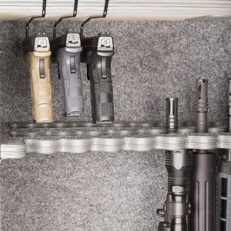 Hold Up Displays Pistol Hanger Gun Safe Shelf or Bookshelf