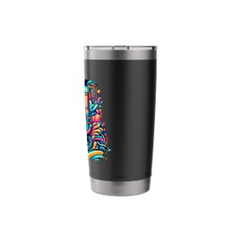 Artistic Scuba Diver in Scuba Mask - Scuba Diving Enthusiast Stainless Steel Insulated Tumbler