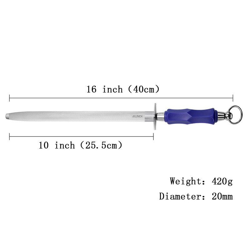 KINTIF Honing Steel 10 inch Professional Knife Sharpener Honing Rod,