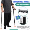 Geiserailie 2 Pcs Forearm Crutches for Adults, Folding Forearm Crutches