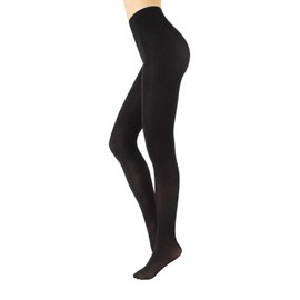 CALZITALY Cotton Tights | Soft & Warm Winter Pantyhose | 100 Den | S M L Xl | Made In Italy | (S/M, Black)