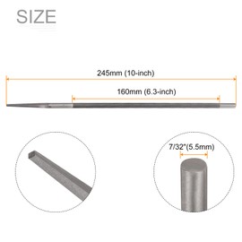 HARFINGTON 6pcs Chainsaw File, 7/32"(5.5mm) Round Sharpening Hand Files Tool with Spiral Cut for Chain Chainsaw Sharpening, Grinding