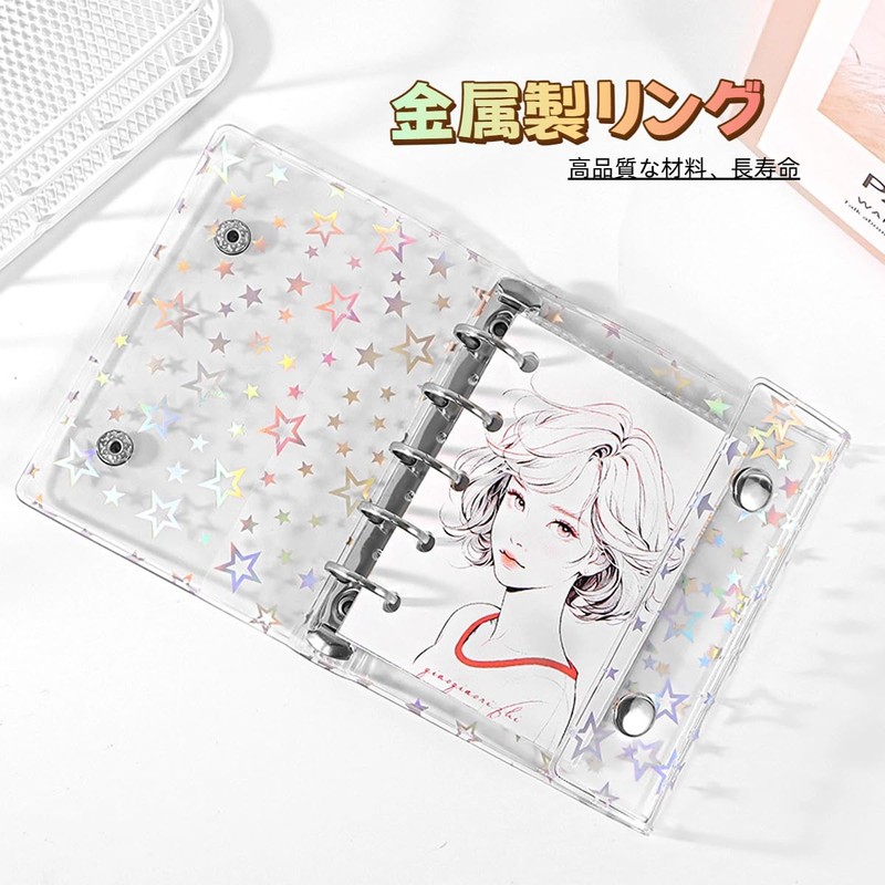 CHYG Transparent Seal Binder for Girls, Removable M5 Cute, Sticker