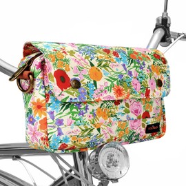 Tourbn Tourbon Waterproof Canvas Bicycle Pannier Bag Handlebar Bag Floral Pattern