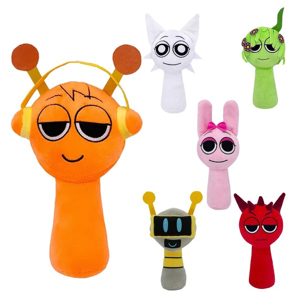 DHINCHANSAIB Sprunki Plush - Sprunky Wenda and Grey, 10 inches,