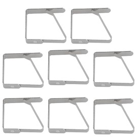 Bojueshaw 8pcs Table Clips,Stainless Steel Table Cover Clamps,Tablecloth Clips,Table Cover Clips for Picnics,Parties,Weddings,Dinners,School
