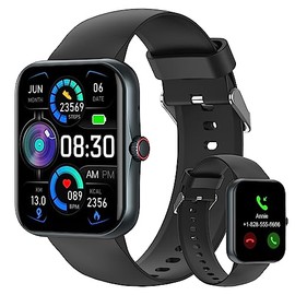 PTHTECHUS Smartwatch para Hombres y Mujeres,1.83 Reloj Inteligente con Llamada Bluetooth App Gestión Presión Arterial Frecuencia Cardíaca Oxígeno en  