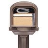 Architectural Mailboxes Classic Plastic Mailbox and Post Kit, GCL100MAM, Mocha