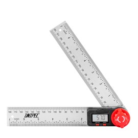 UNIPEC Digital Angle Finder Protractor, Angle Finder Ruler,Stainless steel 7inch 200mm 7inch/200mm, Angle Measuring Tool for Woodworking,Carpenter,Construction,DIY Measurement (Stainless Steel)