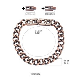 EnerMagiX Copper Bracelets for Women, Pure Copper Adjustable Manetic Bracelet Chain Jewelry, 3500 Gauss Magnets
