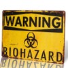 dingleiever - Warning Biohazard Hazard Sign Hazard Labels Novelty METAL