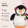 Bearington Christmas Stuffed Animals Christmas Penguin Plush Winter Toy -