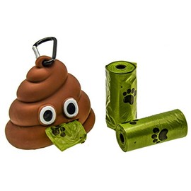 PROtastic poo emoji poo bag dispenser and x3 bag refills