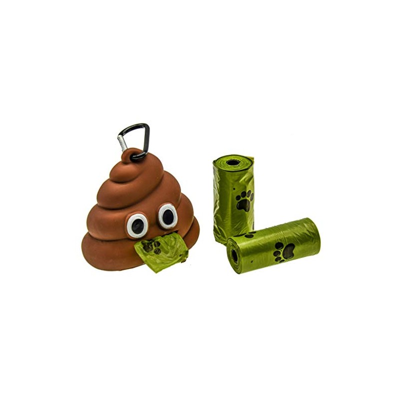 PROtastic poo emoji poo bag dispenser and x3 bag refills