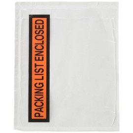 1000 pieces 4.5x5.5" Clear with "PACKING LIST ENCLOSED" printing pouch envelope bag for invoice packing slip
