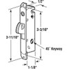 Sliding Glass Patio Door Lock, Mortise Type, 45 Degree Keyway,