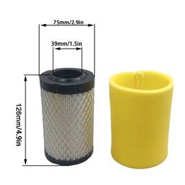 3 Pack Air Filter with Plus Foam Pre Filter Compatiable With Brigg and Stratton Lawn Mower Engine Replace # 591334 796031 594201 797704
