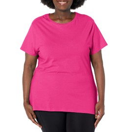 Just My Size Plus-Size Pure Cotton Jersey T-Shirt, Wide Classic Crewneck Tee for Women