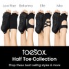 Grip Half Toe Elle 3 Pack Black Medium