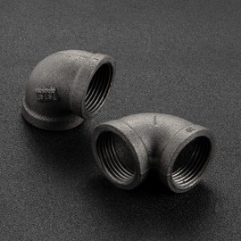 1" Pipe Fitting Elbow - Home Expert 20 Pack Industrial Pipe Fittings Iron Pipe Elbow for Steampunk Vintage Shelf Bracket DIY Plumbing