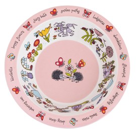 Tyrrell Katz Kids Secret Garden Printed Bowl in Melamine - Dishwasher Safe Children's Dish Outdoor Dining Tableware Everyday Plate - 16.5 cm