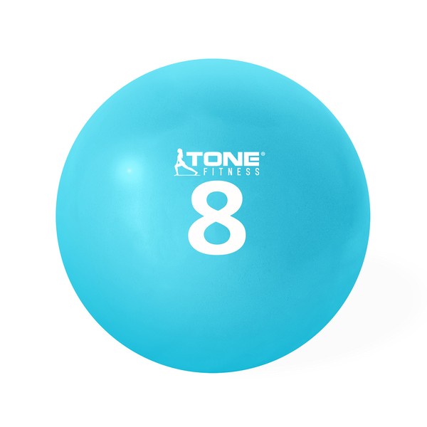 Tone Fitness Soft Weighted Toning Ball , Teal, 8 Lbs