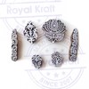 Asian Lotus and Floral Pattern Wood Block Print Stamps (Set