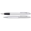 Cross Calais Polished Chrome Ballpoint Pen & Fountain Pen with