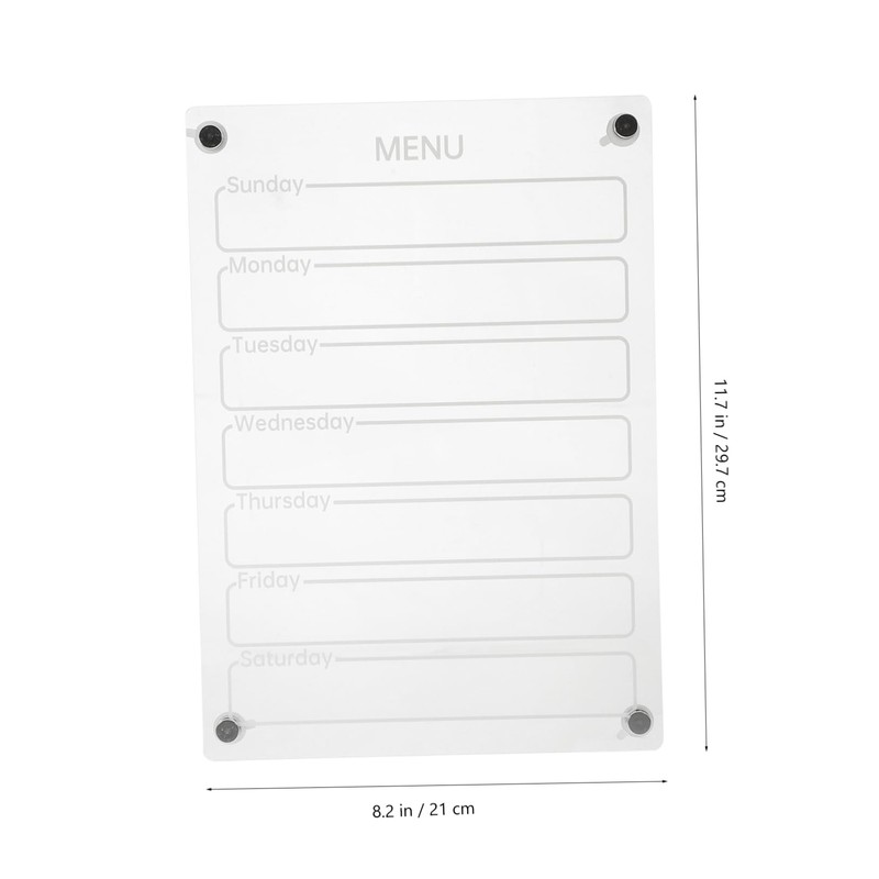 TEHAUX Erasable Fridge Board Magnetic Reminder Acrylic Planning Board for