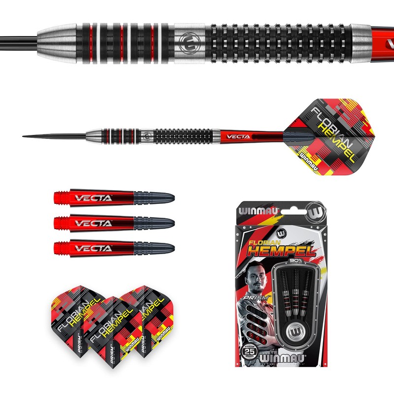 WINMAU Florian Hempel 25 g Professional Steeltip Tungsten Darts Set