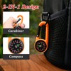 Flintronic 10Pcs Navigation Compass, Multifunctional Hiking Compass, Waterproof Pocket Compass