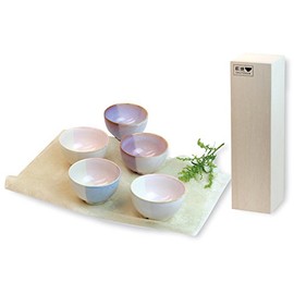 Hagi Ware 35410 Shikisai Mame Bowl Set of 5