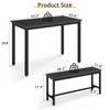 Rovibek 43" Dining Table Benches Set for 4, Modern Space