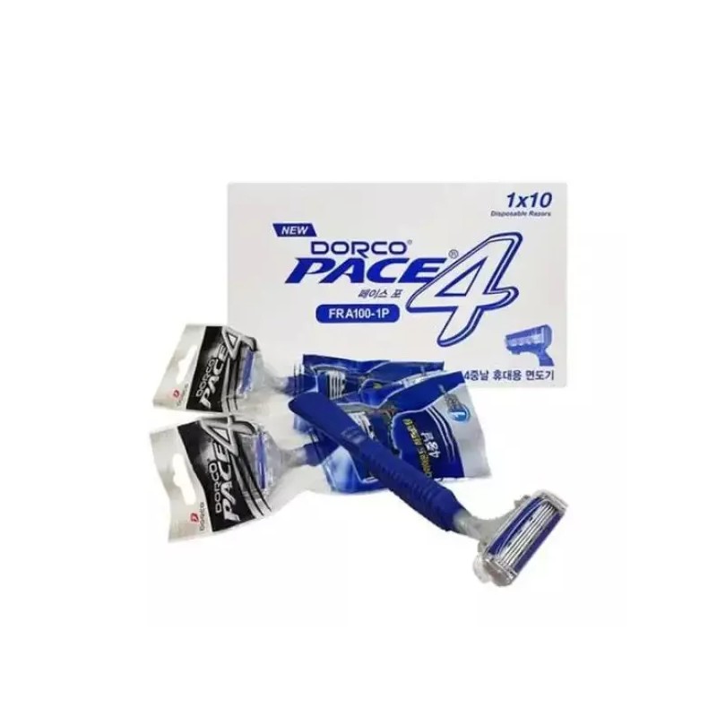 Dorco 도루코 일회용 면도기 페이스4 10개입 Dorco Disposable Razor Face4