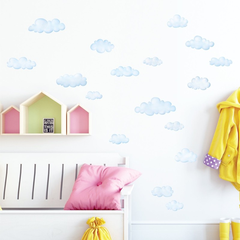 DECOWALL DS-8030 Clouds in the Sky Wall Sticker Wall Decoration