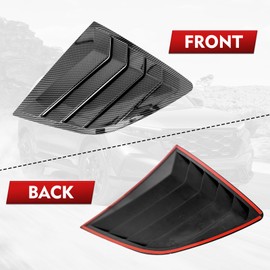 Flixon 2PCS Window Louvers Racing Style Compatible with Honda CRV CR-V 2023 2024 Exterior Rear Side Window Louvers Air Vent Scoop Shades Cover Blinds (Carbon Fiber)