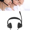 2.5mm Business Headset Binaural Corded Headset with HD Mic for