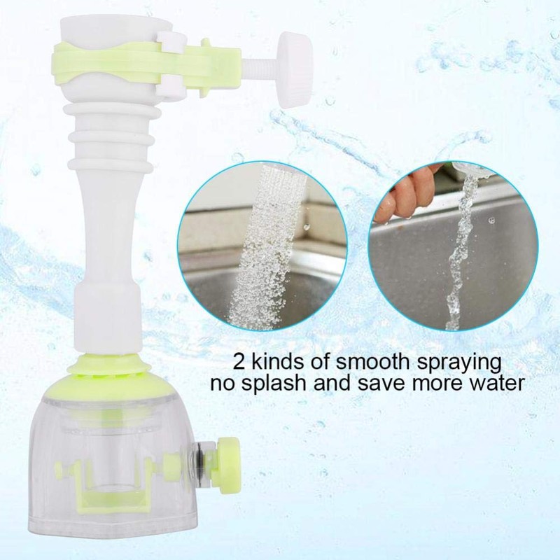 Adjustable Splash-Proof Faucet Extender Rotatable Kitchen Water-Saving Tap Nozzle Filter