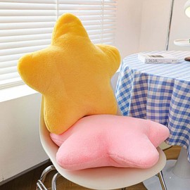 Cuddly Cushion Children's Star Cushion Plush Cushion Decorative Cushion for Cuddly Corner Children's Room, Soft Fluffy Star Shape Decorative Cushion Sofa Cushion for Home Decoration (Lotus Root, 40