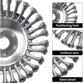 Professional 6 Inch Weed Brush for Brush Cutter with 25.4 mm Bore, High-Quality Wild Herb Brush for Brush Cutter, Weed Brush for Grass Trimmer, Weeds and Moss Easy to Eliminate with Installation Tool